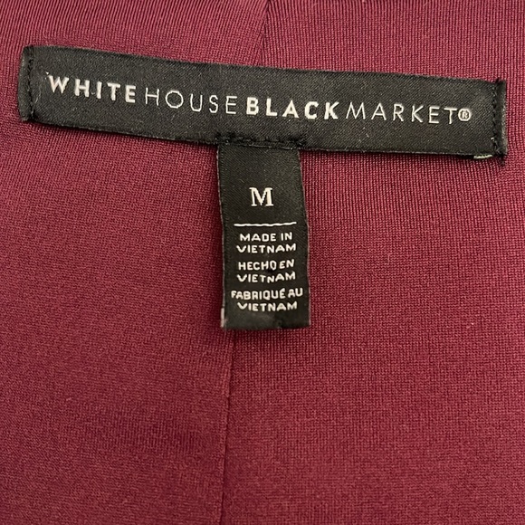 White House Black Market . Blouse size Medium Maroon color - Picture 3 of 8